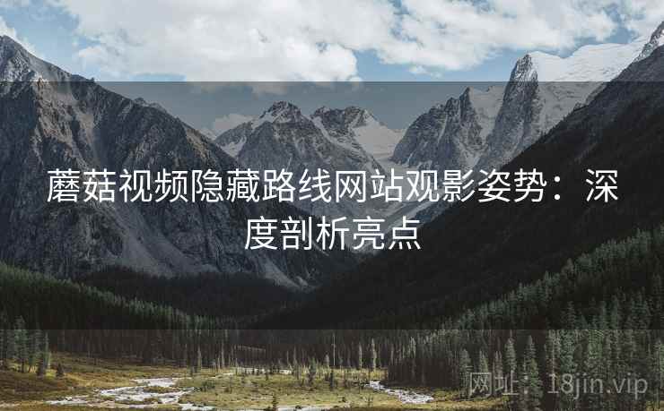 蘑菇视频隐藏路线网站观影姿势：深度剖析亮点