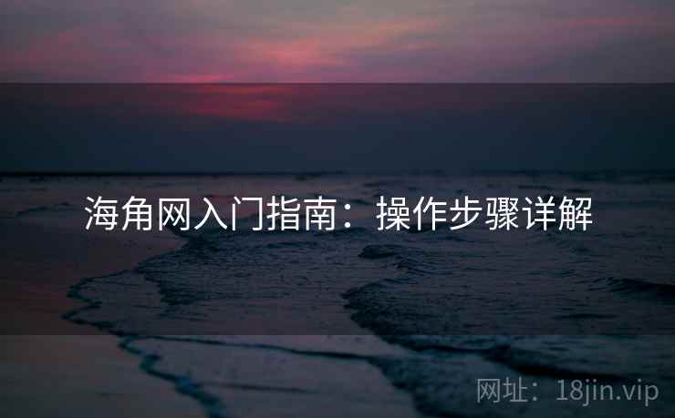 海角网入门指南：操作步骤详解